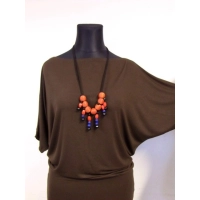 Sukienka Annie z podwójnym dołem - rękaw 3/4 kimono